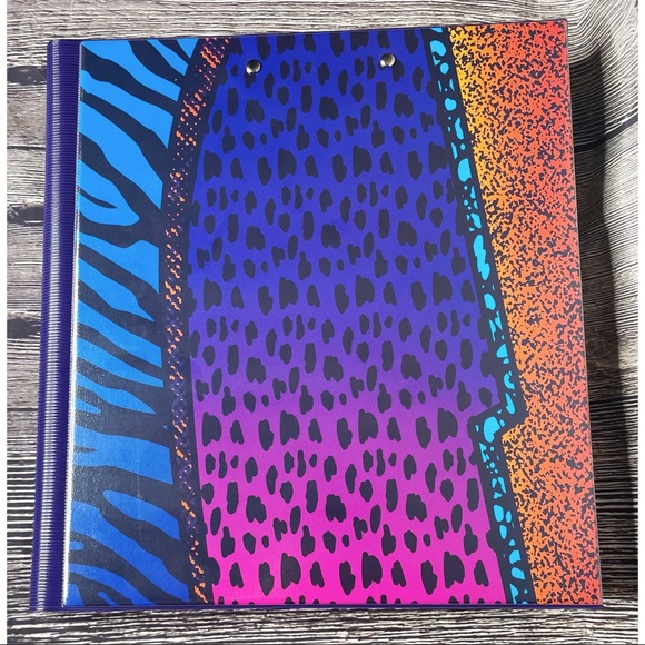 Mead Trapper Keeper Binder Vtg Style 80 90s Animal - Picture 2 of 4